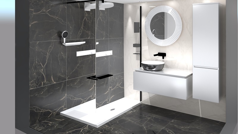 Vizualizace koupelny - návrh koupelny od studia Gremis